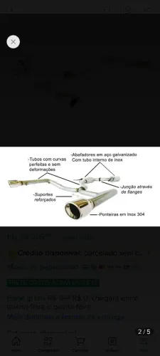 Escapamento Esportivo Catback THS Jetta Gli