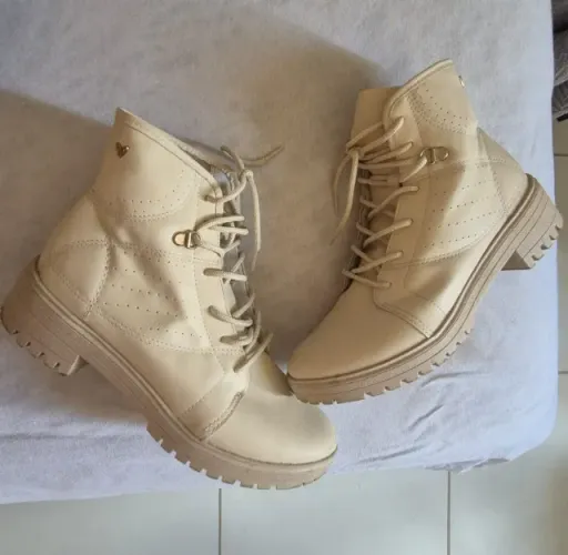 BOTA VIA MARTE BEGE - TAMANHO 37
