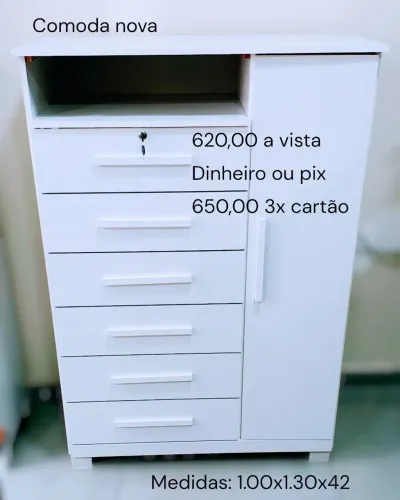 Comoda 6 gavetas e sapateira c/ Chave nova