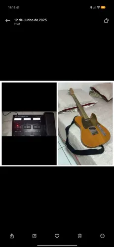 Guitarra tele fender squier e pedaleira zoom g3xn 