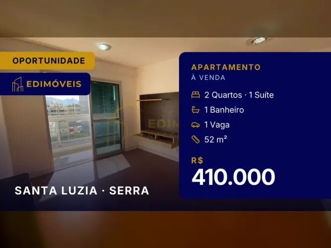 Santa Luzia: Apartamento 2 quartos com suíte canadense em andar alto