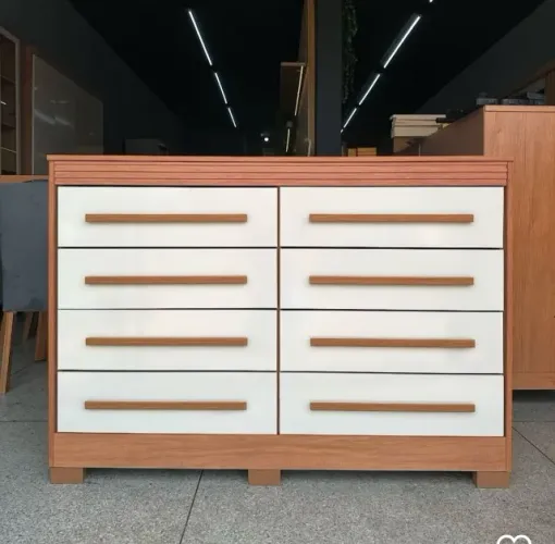 Comoda com 8 gavetas California - 4 opções de cores