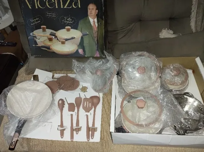 Conjunto Panelas Vicenza Moncoc em cerâmica 