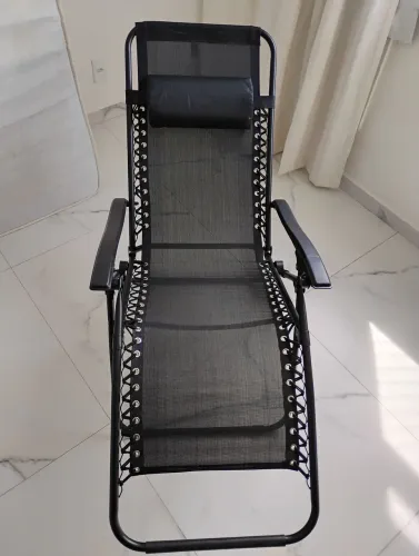 Cadeira Sevilha Reclinável Aço Preta