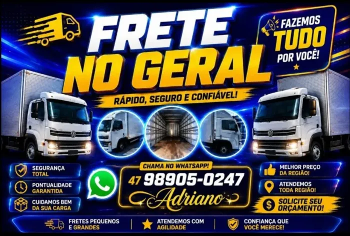 Fretes e mudanças para todo o Brasil