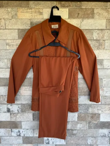 Conjunto Blazer e Calça Affra cor abóbora tamanho 44