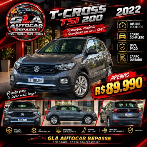 Volkswagen T-Cross 1.0 TSI Flex 12V 5P Aut. 2022