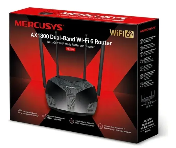 Roteador Mercusys AX1800 Banda Dupla Wifi 6