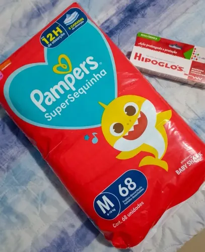 Pampers Supersequinha com 68 fraldas + Pomada Hypoglós 30 gr