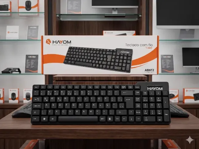 Teclado USB ABNT2 Super Macio - Conforto e Precisão para PC e Notebook