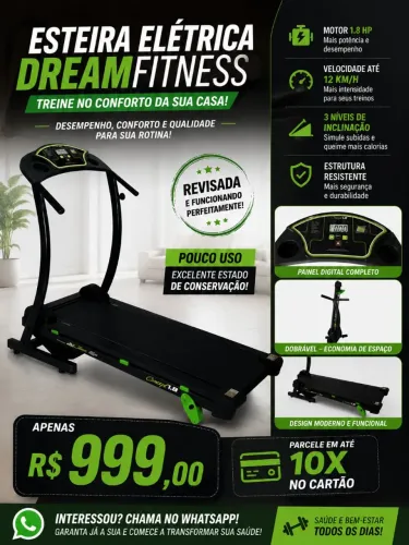Esteira elétrica DreamFitness 1.8Hp