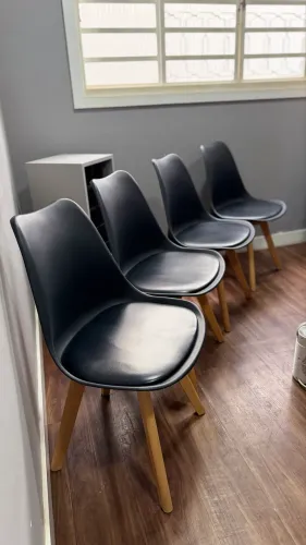 Kit com 4 Cadeira Eames Wood Leda Design