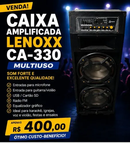 Caixa de som Lenoxx Ca 330