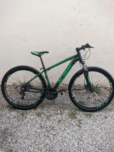 Bike KSW XLT 100 Aro 29 - preta e verde - Bom estado