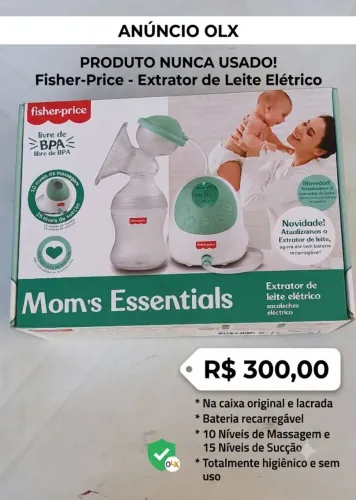 Bomba extratora de leite elétrica 