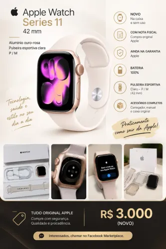 Apple Watch Series 11 42 mm ? NOVO NA CAIXA