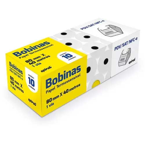 Bobina Térmica 80mm 10 Un Spiral