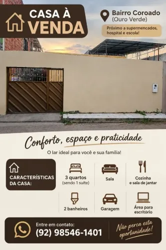 VENDO CASA NO OURO VERDE