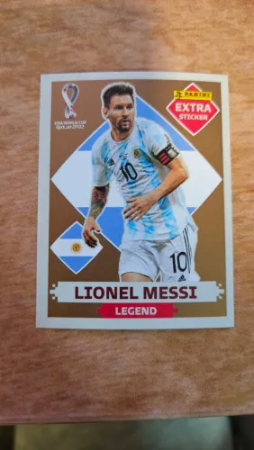 Figurinha Lionel Messi Legend - Panini Extra Sticker | Copa do Mundo FIFA Qatar 2022