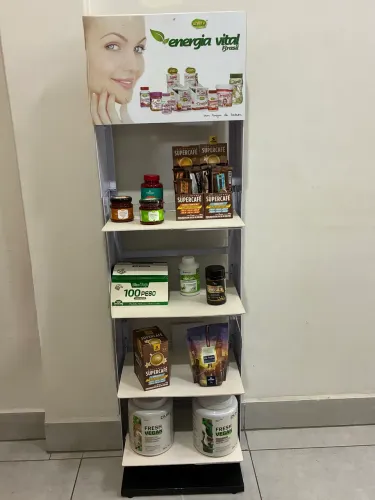 Expositor de chão para loja, empório ou produtos naturais.