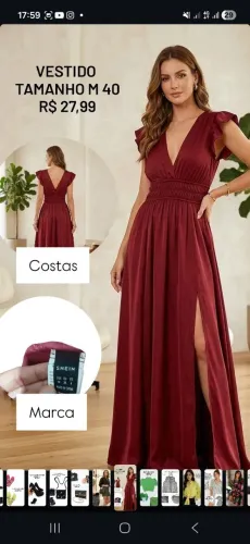 Vestido de festa shein