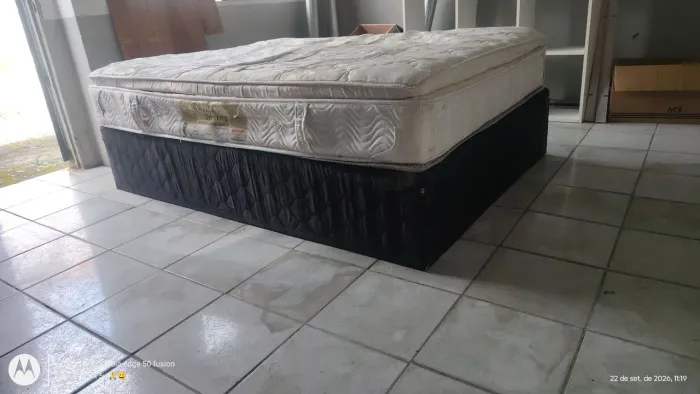 Cama box casal  com colchão  ortobom