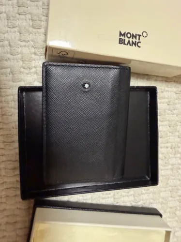 Montblanc Sartorial Business Card Holder Original em Couro - Ref. 113223 - Estado de Novo