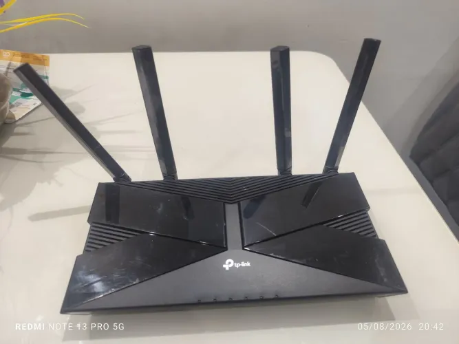 Roteador TP-Link XX230v Voip Gpon Ax1800 Wi-Fi 6 Gigabit Preto