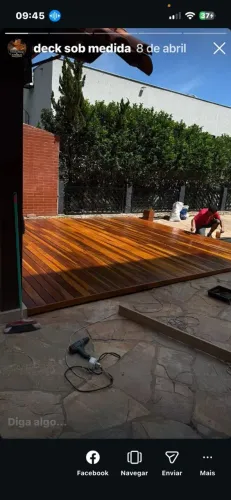 Deck de madeira maciça cumaru