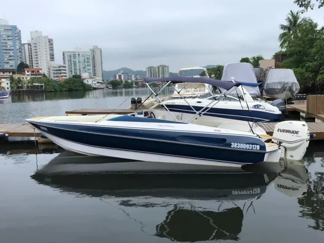 Lancha real 24 pes, motor EVINRUDE 225 HP