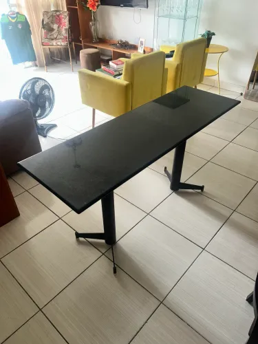 Aparador/Mesa preta de mármore 
