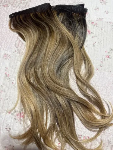 Faixas de mega hair cabelo humano 
