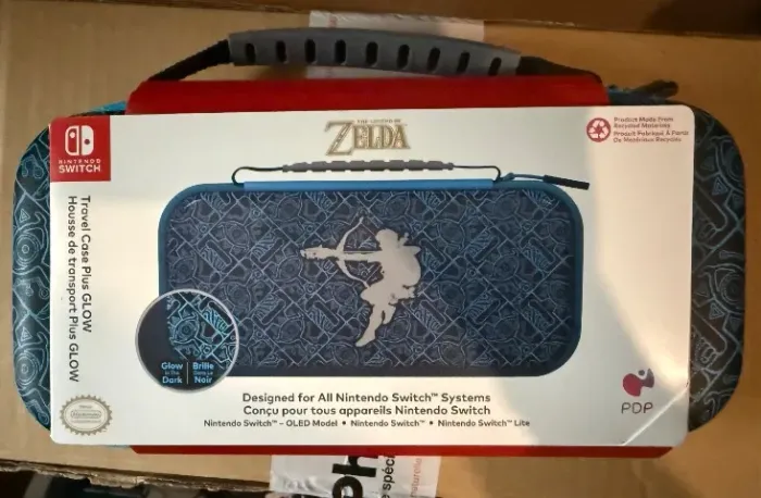 Travel case Nintendo Switch OLED/Original/Slim Zelda Breath of the Wild brilha no escuro