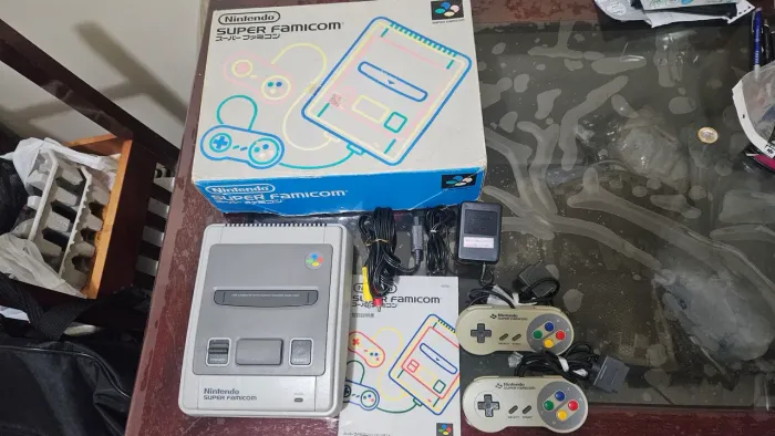 nintendo super famicom completo na caixa