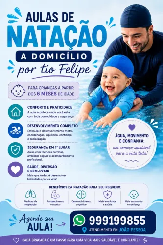 Aulas de natação a domicílio 