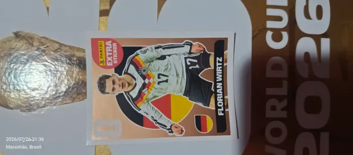 Florian Wirtz Extra Sticker Bronze Panini Copa do Mundo 2026 Original