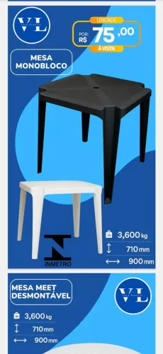 Mesa de plástico 