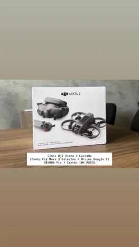 Drone Dji Avata 2 + Óculos Google 3 - Lacrado