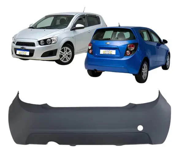 Parachoque Traseiro Sonic Hatch 2012 A 2014 Com Furo Reboque