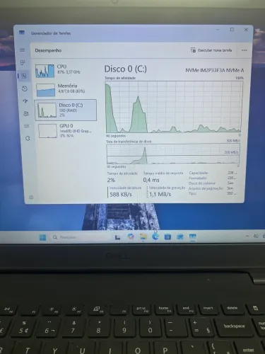 Notebook Dell i3 8Gb SSD 256Gb