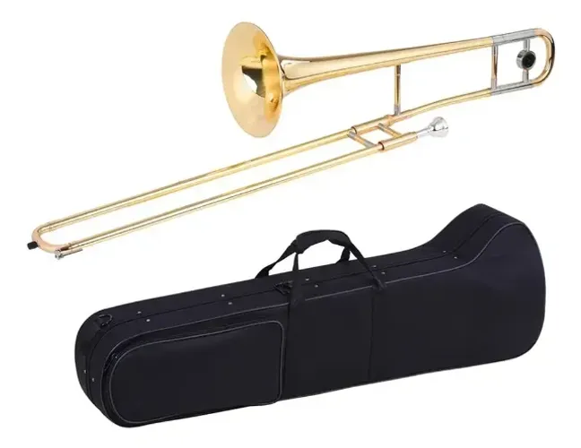 Trombone De Vara Konig Bb Laqueado Dourado
