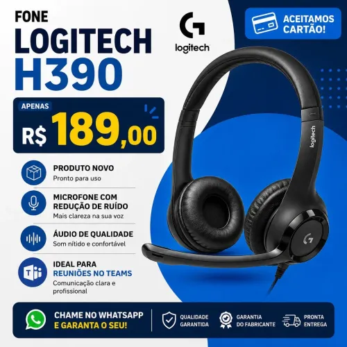 Fone headset logitech h390