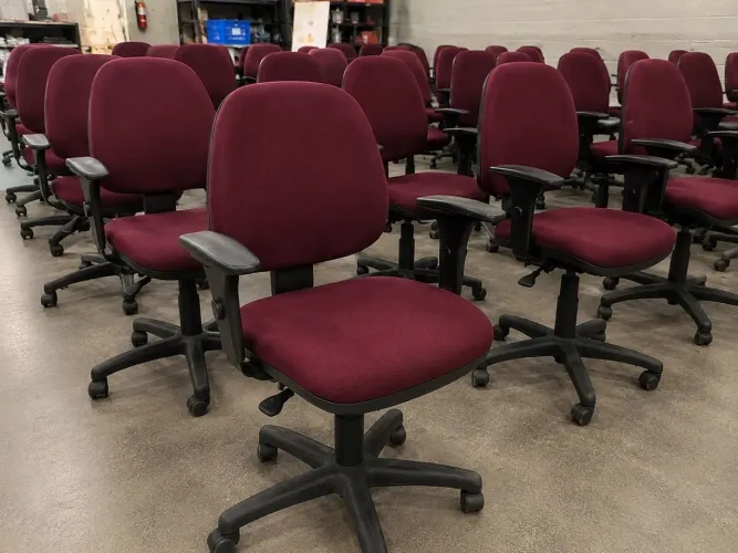 Cadeiras escritório flexform vinho