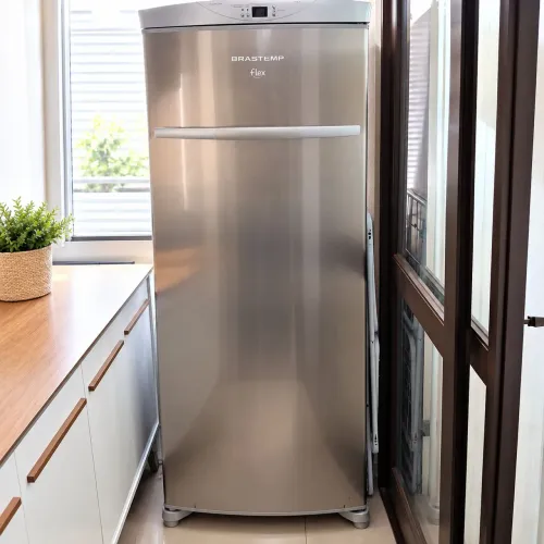Freezer Vertical Brastemp FrostFree Inox 276 Litros BVR28PKBNA 110v