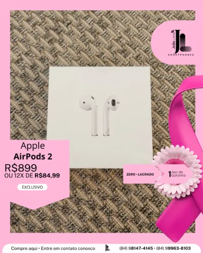 APPLE AIRPODS 2, LACRADO, EXCLUSIVO!