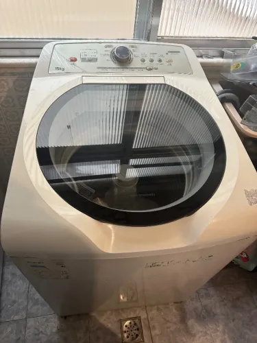 Máquina de Lavar Brastemp 15kg - Lava Edredom - Cesto Inox - Funcionando