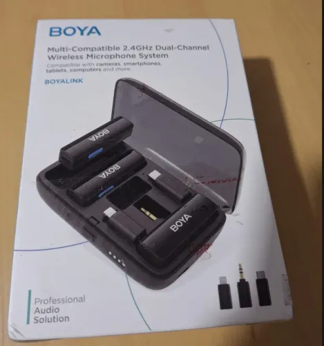 BOYA BOYALINK Microfone de lapela para vlogging sem fio Novo