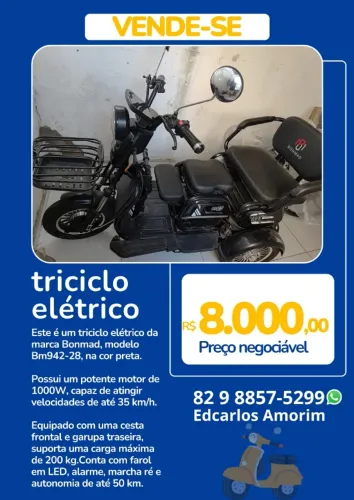 Triciclo eletrico Bonmad