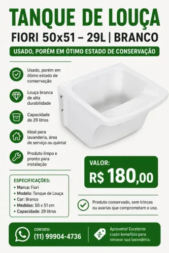 Tanque de louça 