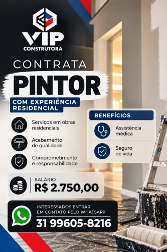 Vaga para pintor residencial